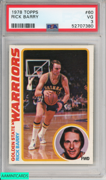 1978 TOPPS RICK BARRY #60 HOF GOLDEN STATE WARRIORS PSA 3 VG 52707380 1978 TOPPS RICK BARRY #60 HOF GOLDEN STATE WARRIORS PSA 3 VG 52707380