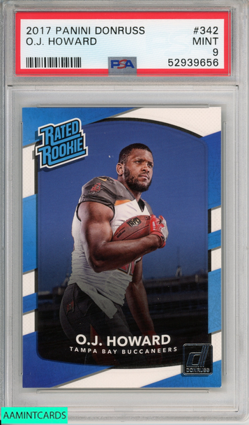 2017 PANINI DONRUSS OJ HOWARD #342 ROOKIE BUCCANEERS RC PSA 9 MINT 52939656 2017 PANINI DONRUSS OJ HOWARD #342 ROOKIE BUCCANEERS RC PSA 9 MINT 52939656