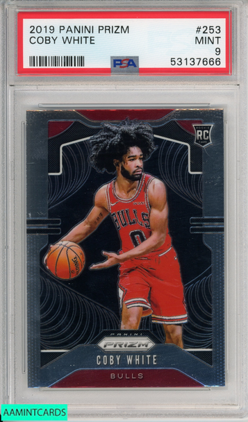 2019 PANINI PRIZM COBY WHITE #253 ROOKIE CHICAGO BULLS RC PSA 9 MINT 53137666 2019 PANINI PRIZM COBY WHITE #253 ROOKIE CHICAGO BULLS RC PSA 9 MINT 53137666