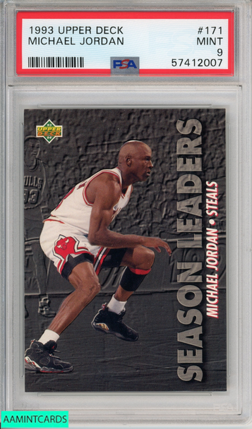 1993 UPPER DECK MICHAEL JORDAN #171 HOF CHICAGO BULLS PSA 9 MINT 57412007