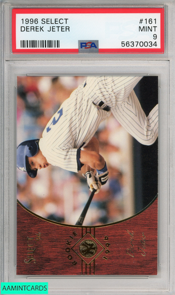 1996 SELECT DEREK JETER #161 NEW YORK YANKEES HOF PSA 9 MINT 56370034