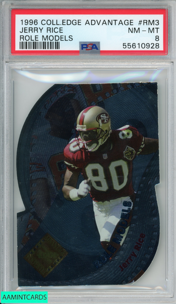 1996 COLLECTORS EDGE ADVANTAGE ROLE MODELS JERRY RICE RM3 49ERS PSA 8 POP 1 55610928 1996 COLLECTORS EDGE ADVANTAGE ROLE MODELS JERRY RICE RM3 49ERS PSA 8 POP 1 55610928