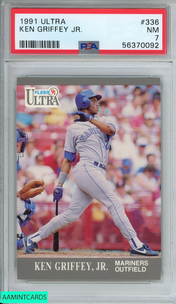 1991 ULTRA KEN GRIFFEY JR #336 SEATTLE MARINERS HOF PSA 7 NM 56370092
