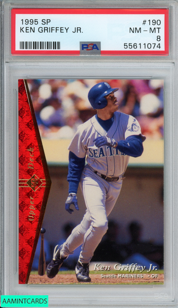 1995 SP KEN GRIFFEY JR #190 SEATTLE MARINERS HOF PSA 8 NM-MT 55611074 1995 SP KEN GRIFFEY JR #190 SEATTLE MARINERS HOF PSA 8 NM-MT 55611074