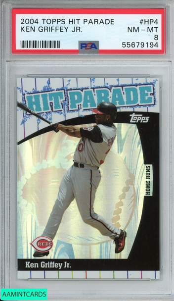 2004 TOPPS HIT PARADE KEN GRIFFEY JR #HP4 CINCINNATI REDS HOF PSA 8 NM-MT 55679194 2004 TOPPS HIT PARADE KEN GRIFFEY JR #HP4 CINCINNATI REDS HOF PSA 8 NM-MT 55679194