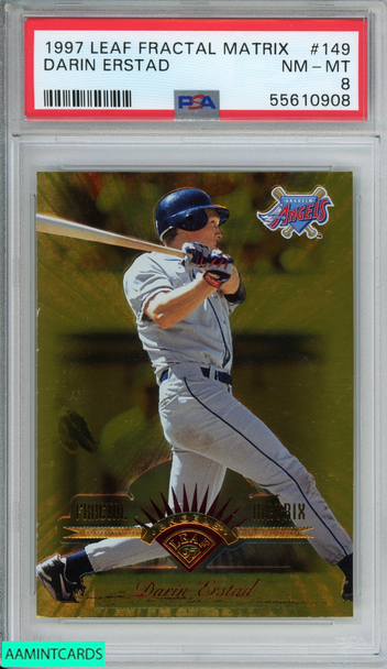 1997 LEAF FRACTAL MATRIX DARIN ERSTAD #149 ANAHEIM ANGELS PSA 8 NM-MT 55610908