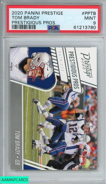 2020 PANINI PRESTIGE PRESTIGIOUS PROS TOM BRADY #PPTB PATRIOTS PSA 9 MINT 61213780