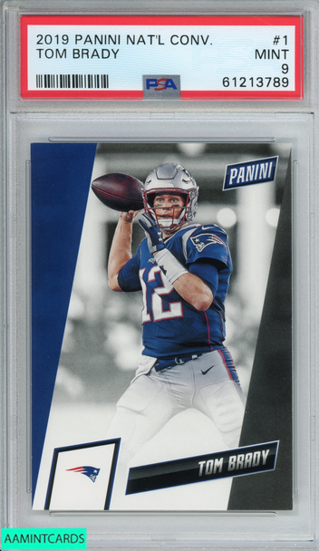2019 PANINI NATIONAL CONVENTION TOM BRADY #1 NEW ENGLAND PATRIOTS PSA 9 MINT 61213789