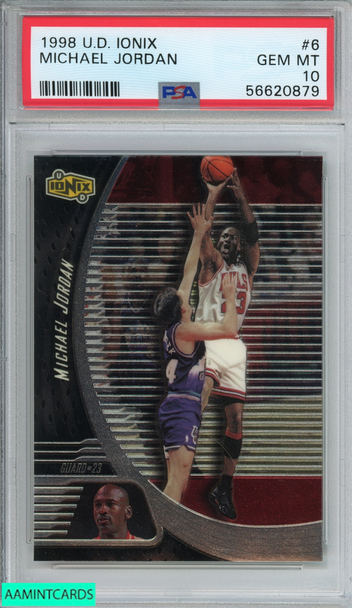 1998 UPPER DECK IONIX MICHAEL JORDAN #6 CHICAGO BULLS HOF PSA 10 GEM MT 56620879 1998 UPPER DECK IONIX MICHAEL JORDAN #6 CHICAGO BULLS HOF PSA 10 GEM MT 56620879