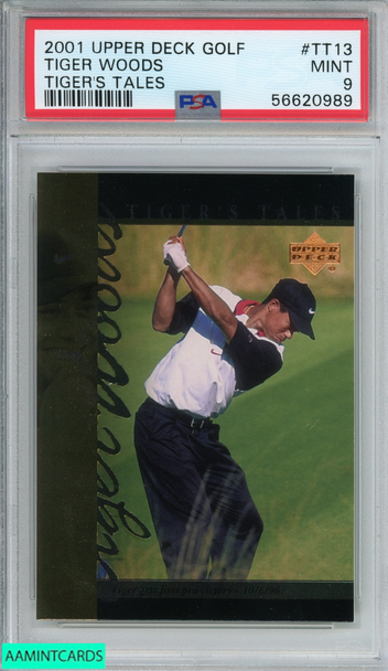 2001 UPPER DECK TIGERS TALES TIGER WOODS #TT13 ROOKIE PSA 9 MINT 56620989 2001 UPPER DECK TIGERS TALES TIGER WOODS #TT13 ROOKIE PSA 9 MINT 56620989