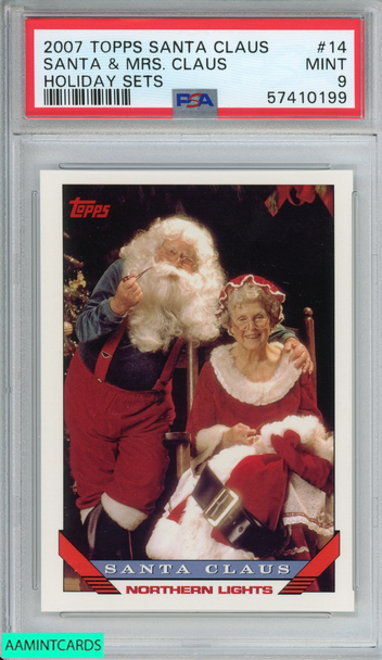 2007 TOPPS SANTA CLAUS HOLIDAY SETS SANTA MRS CLAUS #14 PSA 9 MINT 57410199
