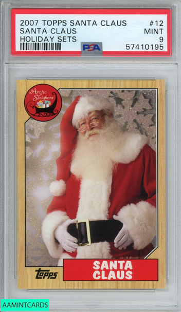 2007 TOPPS SANTA CLAUS HOLIDAY SETS SANTA CLAUS #12 PSA 9 MINT 57410195