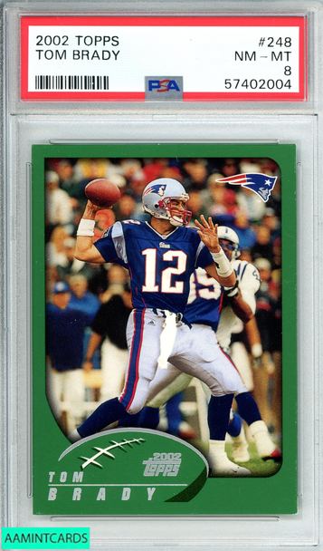 2002 TOPPS TOM BRADY #248 NEW ENGLAND PATRIOTS  PSA 8 NM-MT 57402004