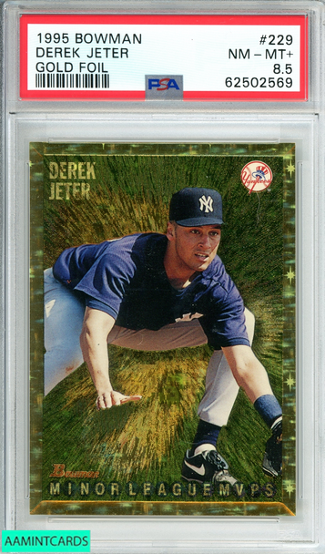 1995 BOWMAN DEREK JETER #229 GOLD FOIL YANKEE ROOKIE RC RARE PSA 8.5 NM-MT+ 62502569