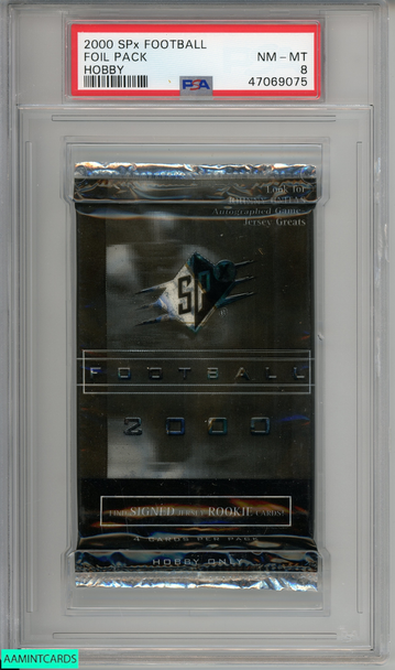 2000 SPX FOOTBALL FOIL PACK FOIL PACK # HOBBY PSA 8 NM-MT 47069075 2000 SPX FOOTBALL FOIL PACK FOIL PACK # HOBBY PSA 8 NM-MT 47069075