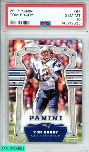 2017 PANINI TOM BRADY #66 NEW ENGLAND PATRIOTS PSA 10 GEM MT 60532525 2017 PANINI TOM BRADY #66 NEW ENGLAND PATRIOTS PSA 10 GEM MT 60532525