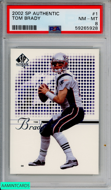 2002 SP AUTHENTIC TOM BRADY #1 NEW ENGLAND PATRIOTS PSA 8 NM-MT 59265928