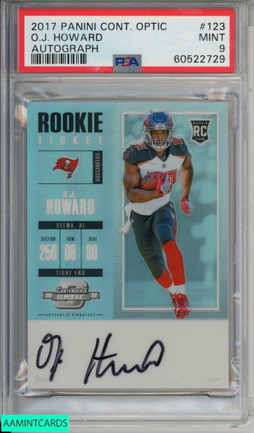 2017 PANINI CONTENDERS OPTIC OJ  HOWARD #123 AUTOGRAPH ROOKIE BUCS RC PSA 9 MINT 60522729