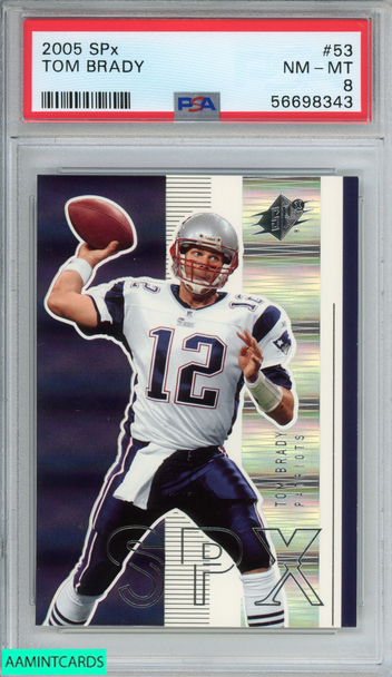 2005 SPX TOM BRADY #53 NEW ENGLAND PATRIOTS PSA 8 NM-MT 56698343 2005 SPX TOM BRADY #53 NEW ENGLAND PATRIOTS PSA 8 NM-MT 56698343