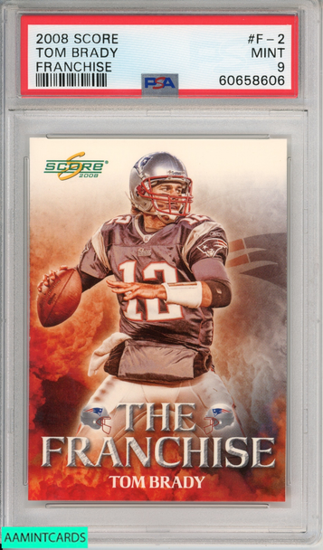 2008 SCORE TOM BRADY #F-2 FRANCHISE NEW ENGLAND PATRIOTS PSA 9 MINT 60658606 2008 SCORE TOM BRADY #F-2 FRANCHISE NEW ENGLAND PATRIOTS PSA 9 MINT 60658606