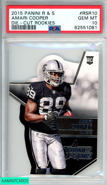2015 PANINI ROOKIES AND STARS DIE-CUT ROOKIES AMARI COOPER #RSR10 POP 1! PSA 10 62551081