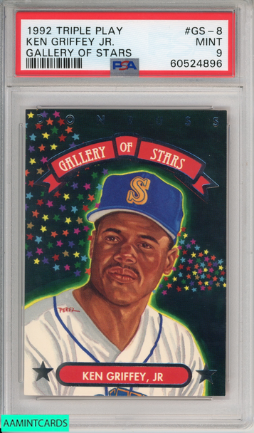 1992 DONRUSS TRIPLE PLAY KEN GRIFFEY JR GS-8 GALLERY OF STARS MARINERS HOF PSA 9 60524896 1992 DONRUSS TRIPLE PLAY KEN GRIFFEY JR GS-8 GALLERY OF STARS MARINERS HOF PSA 9 60524896