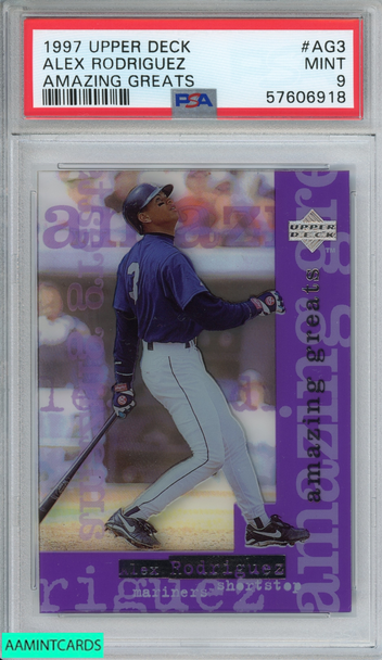 1997 UPPER DECK AMAZING GREATS ALEX RODRIGUEZ #AG3 OF 2000 MARINERS PSA 9 MINT 57606918