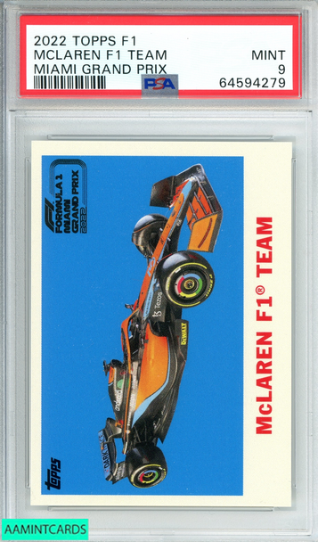 2022 TOPPS FORMULA 1 MIAMI GRAND PRIX MCLAREN F1 TEAM # MIAMI GRAND PRIX PSA 9 MINT 64594279 2022 TOPPS FORMULA 1 MIAMI GRAND PRIX MCLAREN F1 TEAM # MIAMI GRAND PRIX PSA 9 MINT 64594279