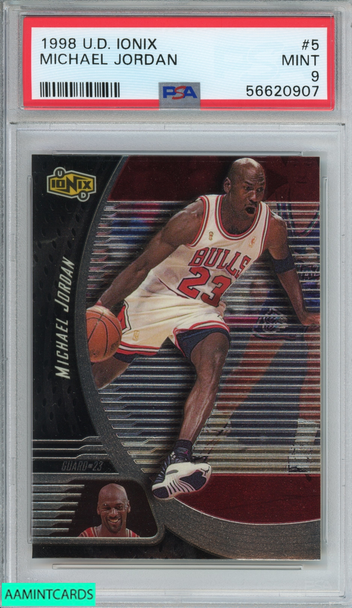 1998 UPPER DECK IONIX MICHAEL JORDAN #5 CHICAGO BULLS HOF PSA 9 MINT 56620907 1998 UPPER DECK IONIX MICHAEL JORDAN #5 CHICAGO BULLS HOF PSA 9 MINT 56620907