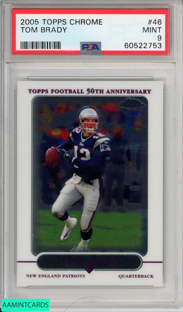 2005 TOPPS CHROME TOM BRADY #46 NEW ENGLAND PATRIOTS PSA 9 MINT 60522753 2005 TOPPS CHROME TOM BRADY #46 NEW ENGLAND PATRIOTS PSA 9 MINT 60522753