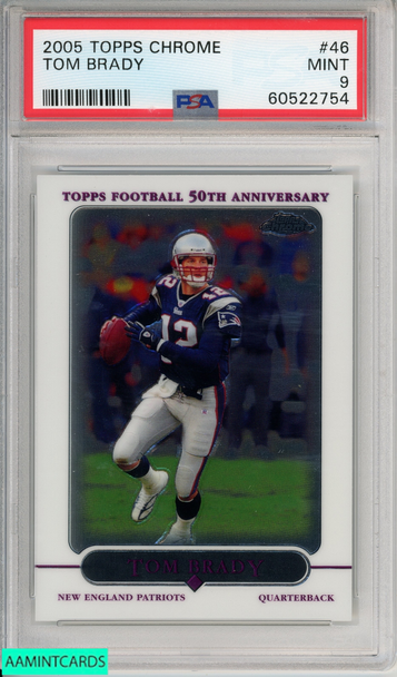 2005 TOPPS CHROME TOM BRADY #46 NEW ENGLAND PATRIOTS PSA 9 MINT 60522754 2005 TOPPS CHROME TOM BRADY #46 NEW ENGLAND PATRIOTS PSA 9 MINT 60522754