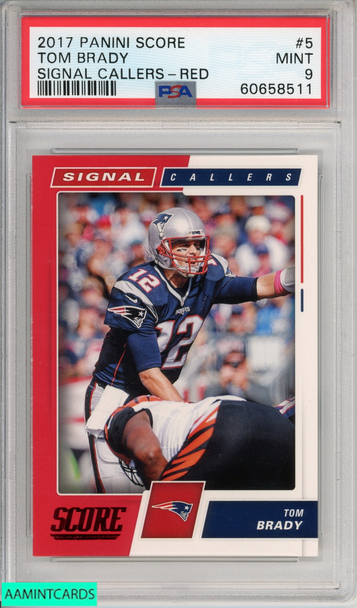2017 PANINI SCORE TOM BRADY #5 SIGNAL CALLERS RED NEW ENGLAND PATRIOTS PSA 9 60658511