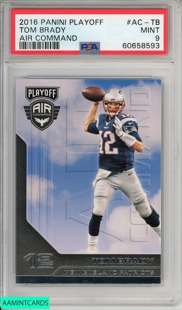 2016 PANINI PLAYOFF TOM BRADY #AC-TB AIR COMMAND NEW ENGLAND PATRIOTS PSA 9 60658593