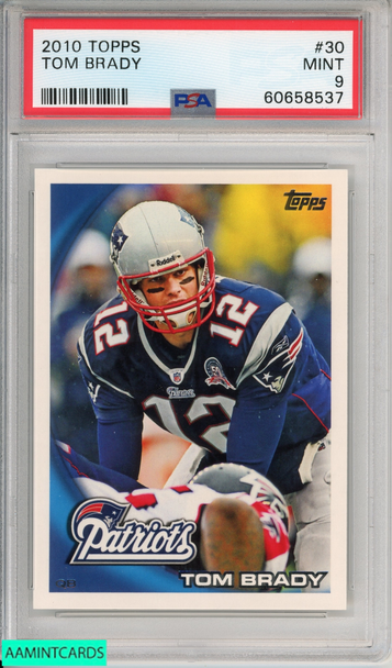 2010 TOPPS TOM BRADY #30 NEW ENGLAND PATRIOTS PSA 9 MINT 60658537 2010 TOPPS TOM BRADY #30 NEW ENGLAND PATRIOTS PSA 9 MINT 60658537