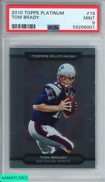 2010 TOPPS PLATINUM TOM BRADY #19 NEW ENGLAND PATRIOTS PSA 9 MINT 59266001 2010 TOPPS PLATINUM TOM BRADY #19 NEW ENGLAND PATRIOTS PSA 9 MINT 59266001