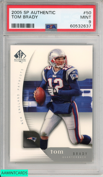 2005 SP AUTHENTIC TOM BRADY #50 NEW ENGLAND PATRIOTS PSA 9 MINT 60532637