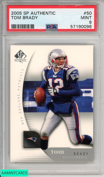 2005 SP AUTHENTIC TOM BRADY #50 NEW ENGLAND PATRIOTS PSA 9 MINT 57190096