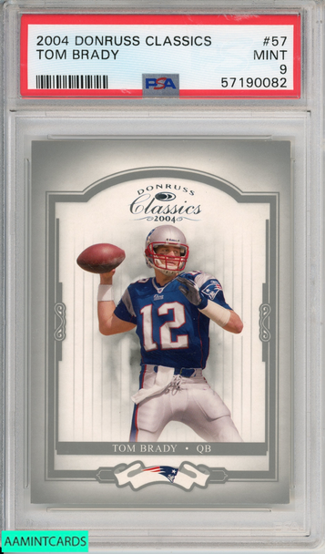 2004 DONRUSS CLASSICS TOM BRADY #57 NEW ENGLAND PATRIOTS PSA 9 MINT 57190082 2004 DONRUSS CLASSICS TOM BRADY #57 NEW ENGLAND PATRIOTS PSA 9 MINT 57190082