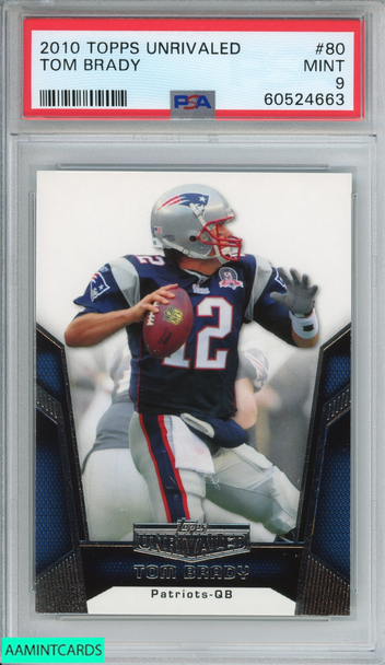 2010 TOPPS UNRIVALED TOM BRADY #80 NEW ENGLAND PATRIOTS PSA 9 MINT 60524663 2010 TOPPS UNRIVALED TOM BRADY #80 NEW ENGLAND PATRIOTS PSA 9 MINT 60524663