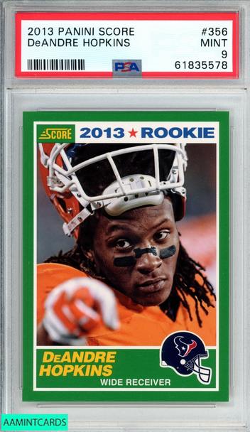 2013 PANINI SCORE DEANDRE HOPKINS #356 ROOKIE RC HOUSTON TEXANS PSA 9 MINT 61835578