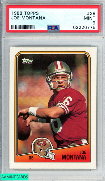 1988 TOPPS JOE MONTANA #38 SAN FRANCISCO 49ERS HOF PSA 9 MINT 62226775