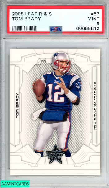 2008 LEAF ROOKIES AND STARS TOM BRADY #57 NEW ENGLAND PATRIOTS PSA 9 MINT 60688812