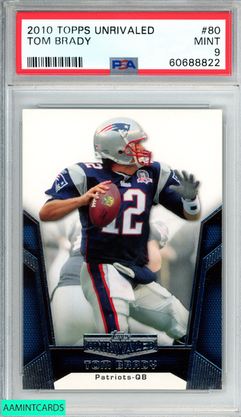 2010 TOPPS UNRIVALED TOM BRADY #80 NEW ENGLAND PATRIOTS PSA 9 MINT 60688822 2010 TOPPS UNRIVALED TOM BRADY #80 NEW ENGLAND PATRIOTS PSA 9 MINT 60688822