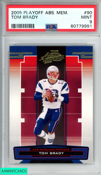 2005 PLAYOFF ABSOLUTE MEMORABILIA TOM BRADY #90 NEW ENGLAND PATRIOTS PSA 9 MINT 60779991