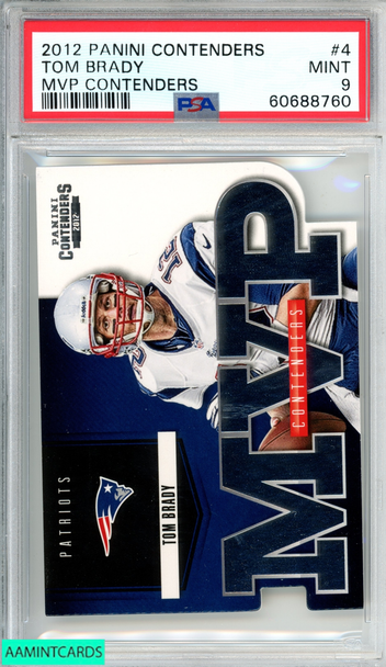 2012 PANINI CONTENDERS MVP CONTENDERS TOM BRADY #4 PATRIOTS PSA 9 MINT 60688760