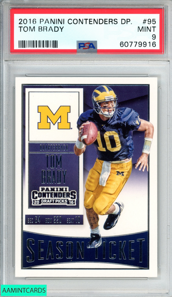 2016 PANINI CONTENDERS DRAFT PICKS TOM BRADY #95 MICHIGAN WOLVERINES PSA 9 MINT 60779916