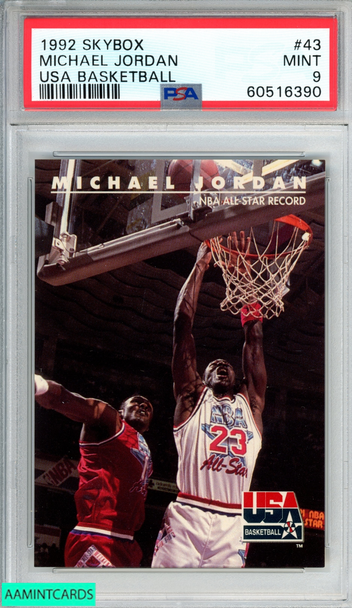 1992 SKYBOX USA BASKETBALL MICHAEL JORDAN #43 CHICAGO BULLS HOF PSA 9 MINT 60516390