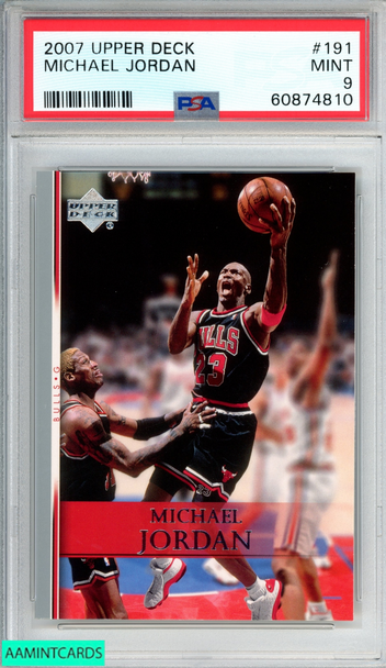 2007 UPPER DECK MICHAEL JORDAN #191 CHICAGO BULLS HOF PSA 9 MINT 60874810
