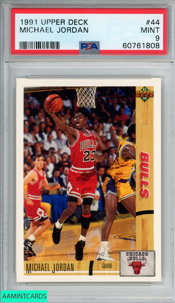 1991 UPPER DECK MICHAEL JORDAN #44 CHICAGO BULLS HOF PSA 9 MINT 60761808