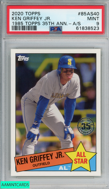 2020 TOPPS 1985 TOPPS 35TH ANNIVERSARY KEN GRIFFEY JR #85AS40 ALL STAR HOF PSA 9 61838523 2020 TOPPS 1985 TOPPS 35TH ANNIVERSARY KEN GRIFFEY JR #85AS40 ALL STAR HOF PSA 9 61838523